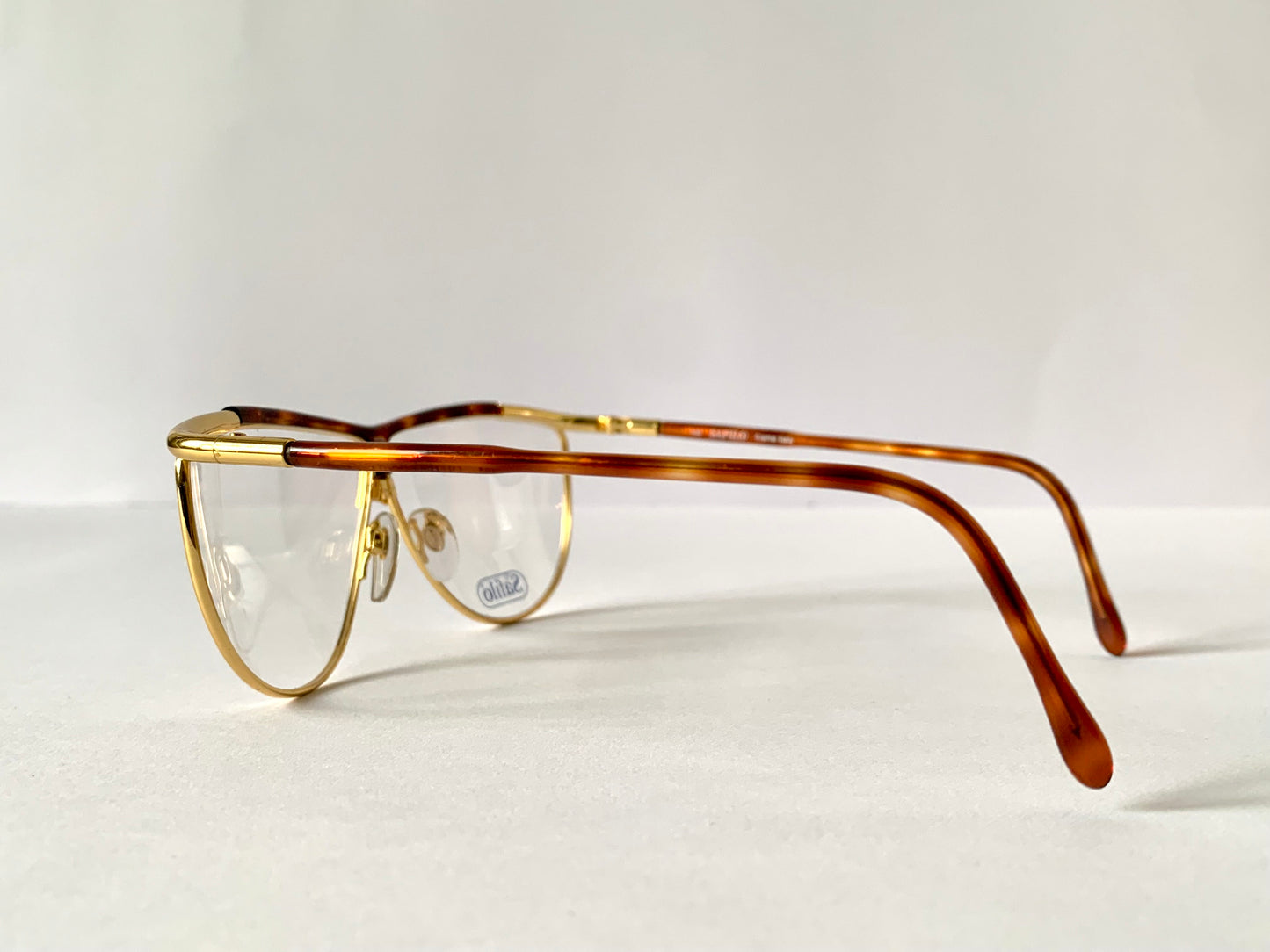 Safilo 80s vintage glasses - Golden metal and brown frames