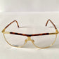 Safilo 80s vintage glasses - Golden metal and brown frames