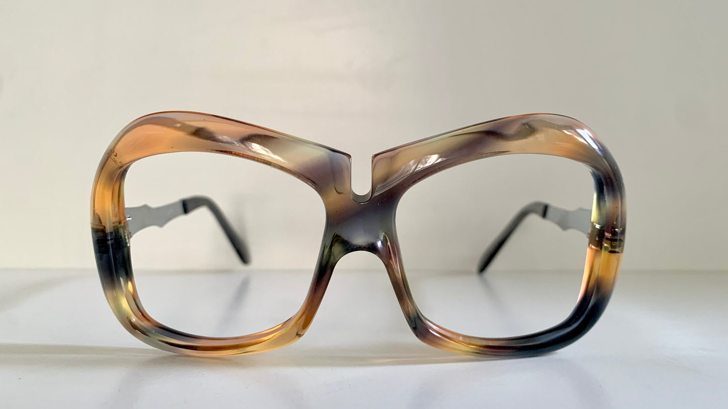 Luxottica vintage frame - 70s NOS original glasses - Small/narrow faces