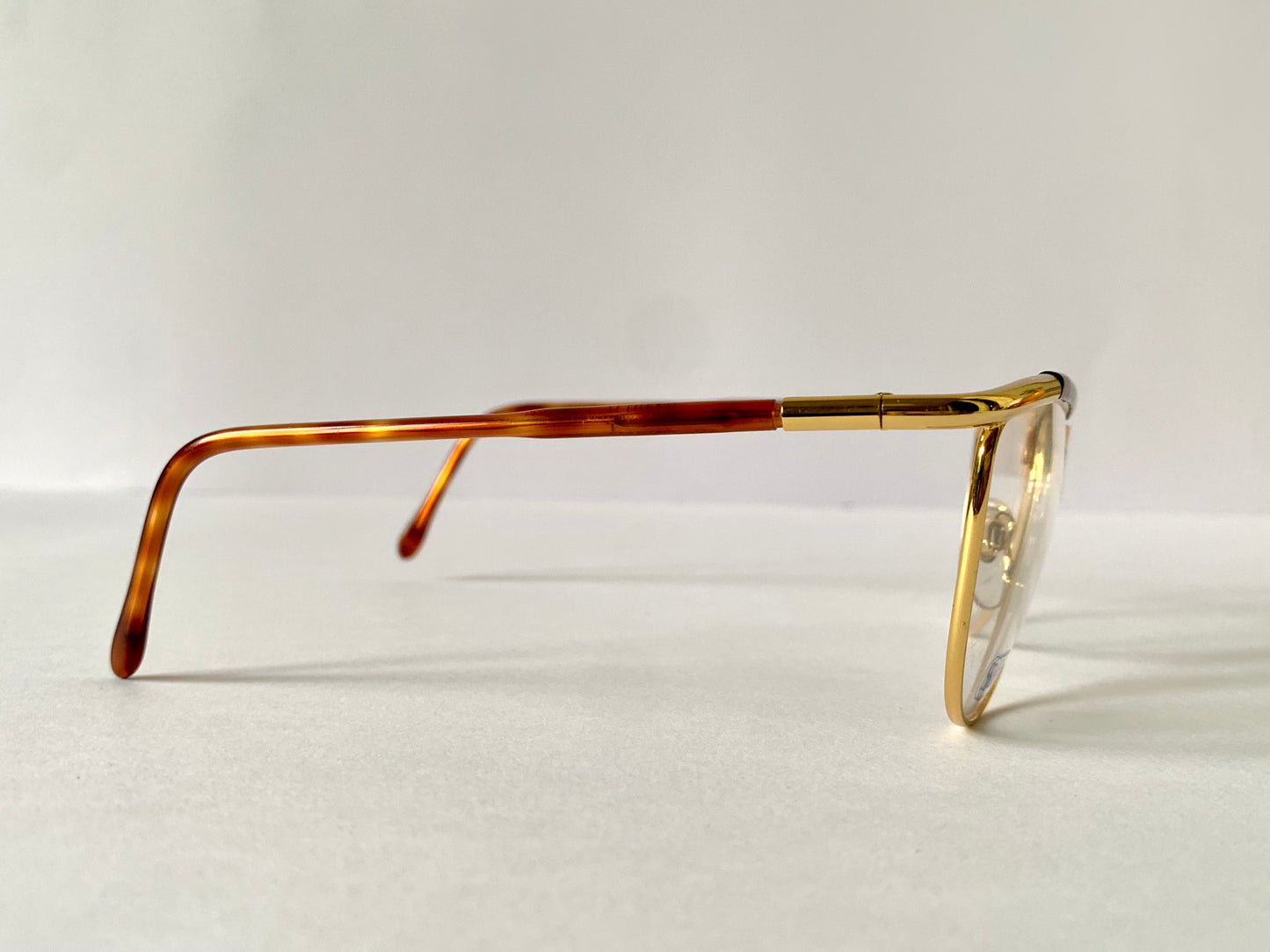 Safilo 80s vintage glasses - Golden metal and brown frames