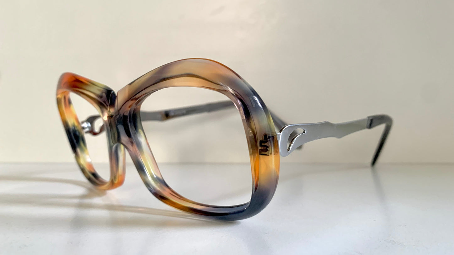 Luxottica vintage frame - 70s NOS original glasses - Small/narrow faces