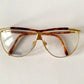 Safilo 80s vintage glasses - Golden metal and brown frames