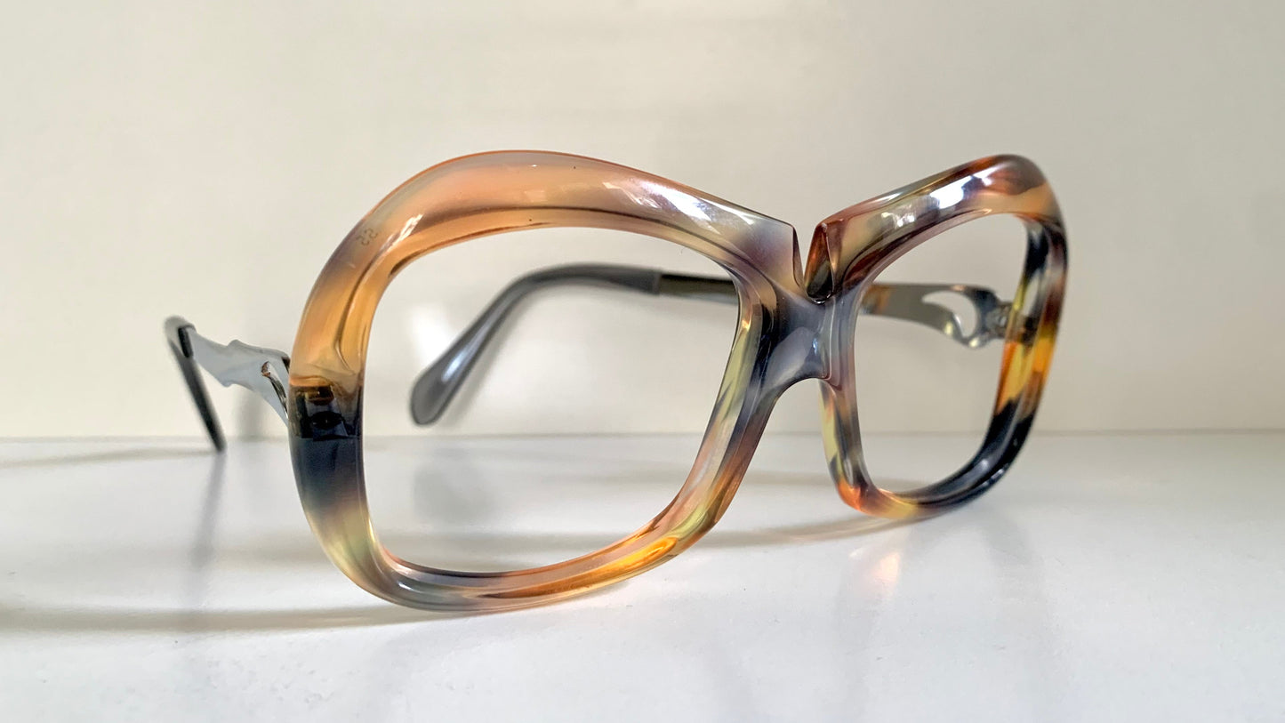 Luxottica vintage frame - 70s NOS original glasses - Small/narrow faces