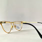 Safilo Elasta 80s vintage glasses - Golden metal and black frames