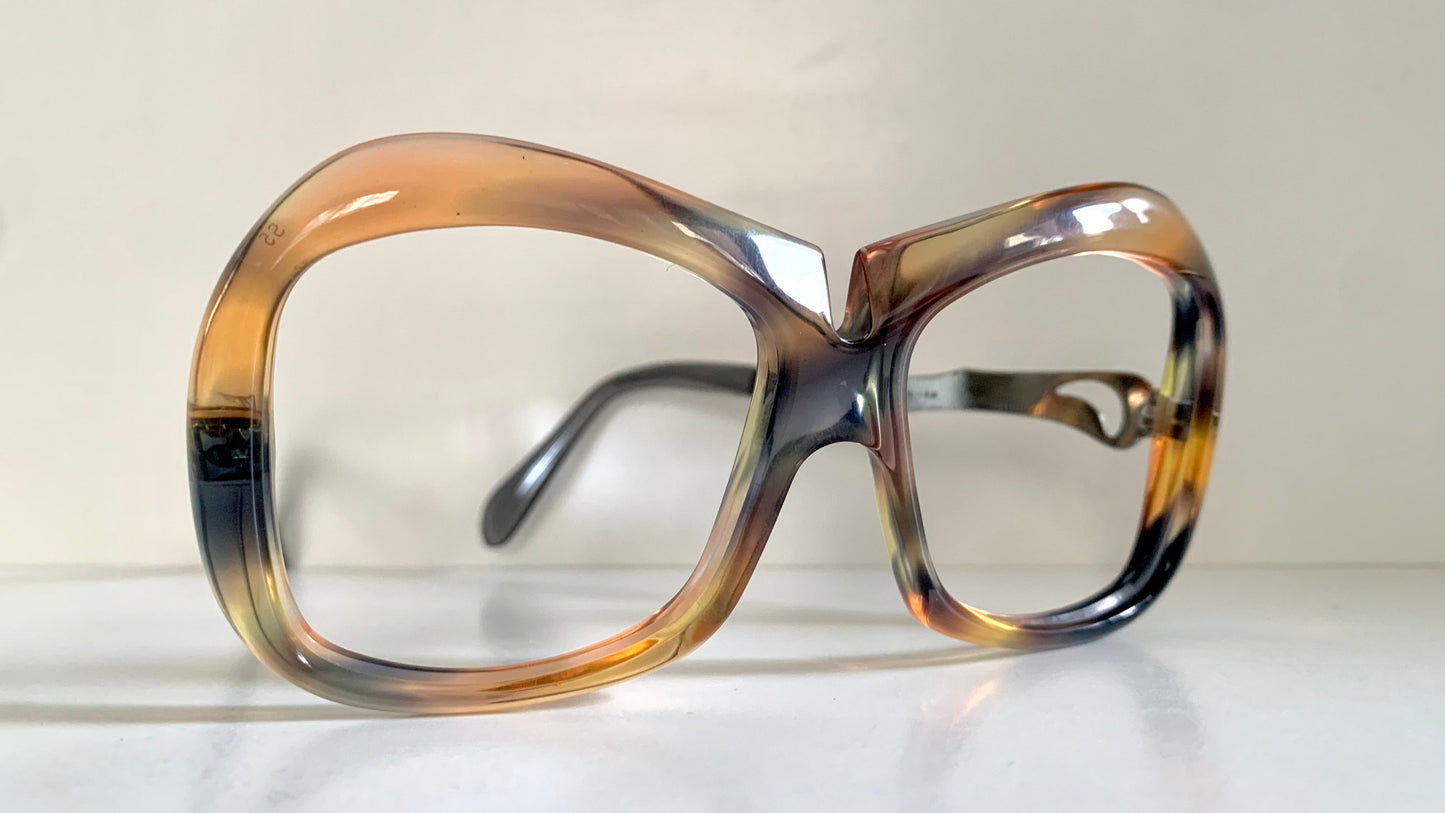 Luxottica vintage frame - 70s NOS original glasses - Small/narrow faces