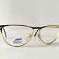 Safilo Elasta 80s vintage glasses - Golden metal and black frames