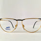 Safilo Elasta 80s vintage glasses - Golden metal and black frames