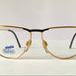 Safilo Elasta 80s vintage glasses - Golden metal and black frames