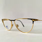 Safilo Elasta 80s vintage glasses - Golden metal and black frames