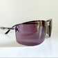 Christian Dior Vintage Sunglasses - Y2K Dior Charm 1 shield purple frames NOS