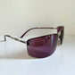 Christian Dior Vintage Sunglasses - Y2K Dior Charm 1 shield purple frames NOS