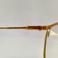 Safilo Elasta 80s vintage glasses - Golden metal and black frames