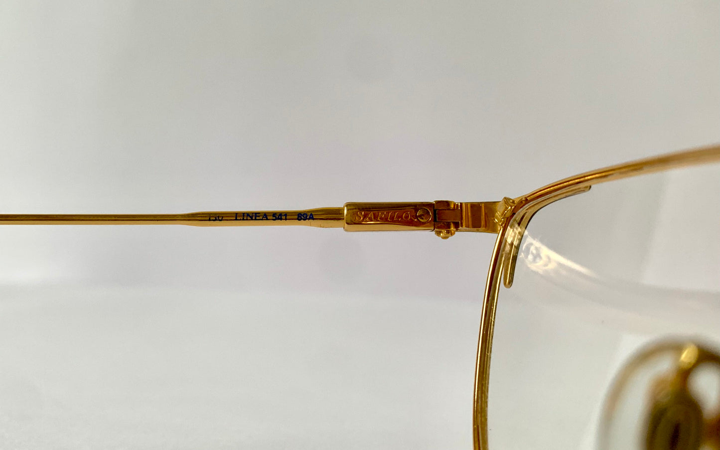 Safilo Elasta 80s vintage glasses - Golden metal and black frames