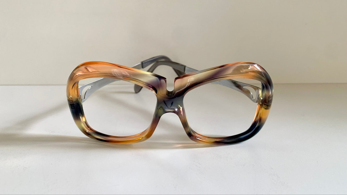 Luxottica vintage frame - 70s NOS original glasses - Small/narrow faces