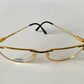 Safilo Elasta 80s vintage glasses - Golden metal and black frames