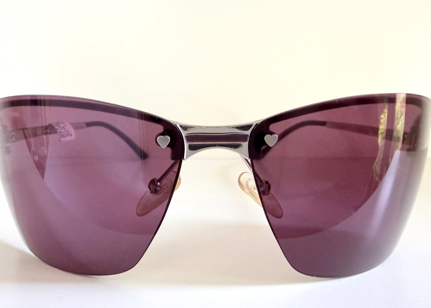 Christian Dior Vintage Sunglasses - Y2K Dior Charm 1 shield purple frames NOS