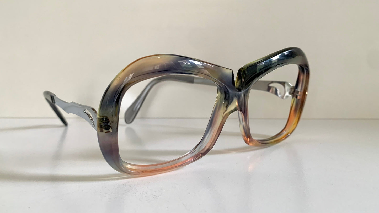 Luxottica vintage frame - 70s NOS original glasses - Small/narrow faces