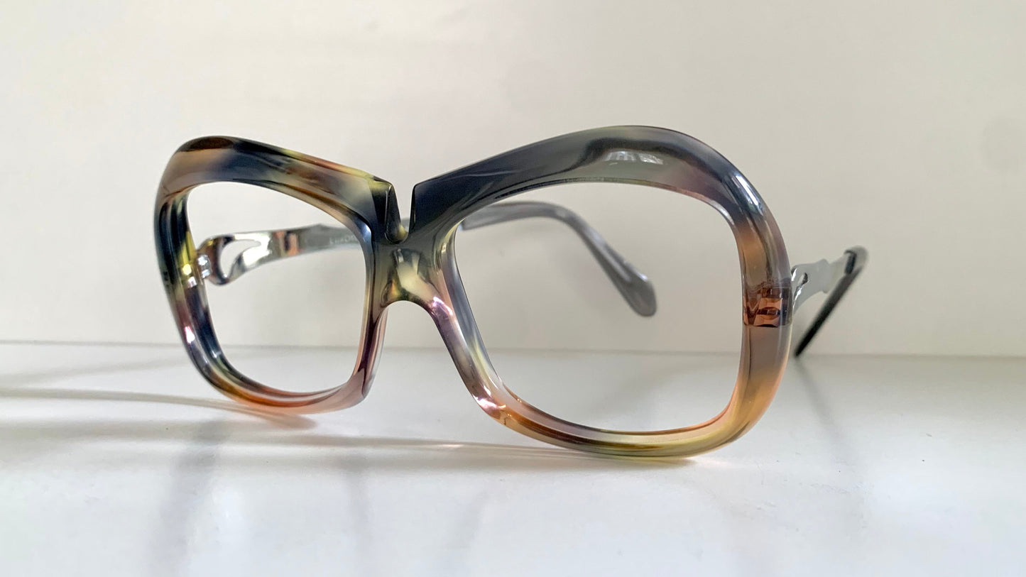 Luxottica vintage frame - 70s NOS original glasses - Small/narrow faces