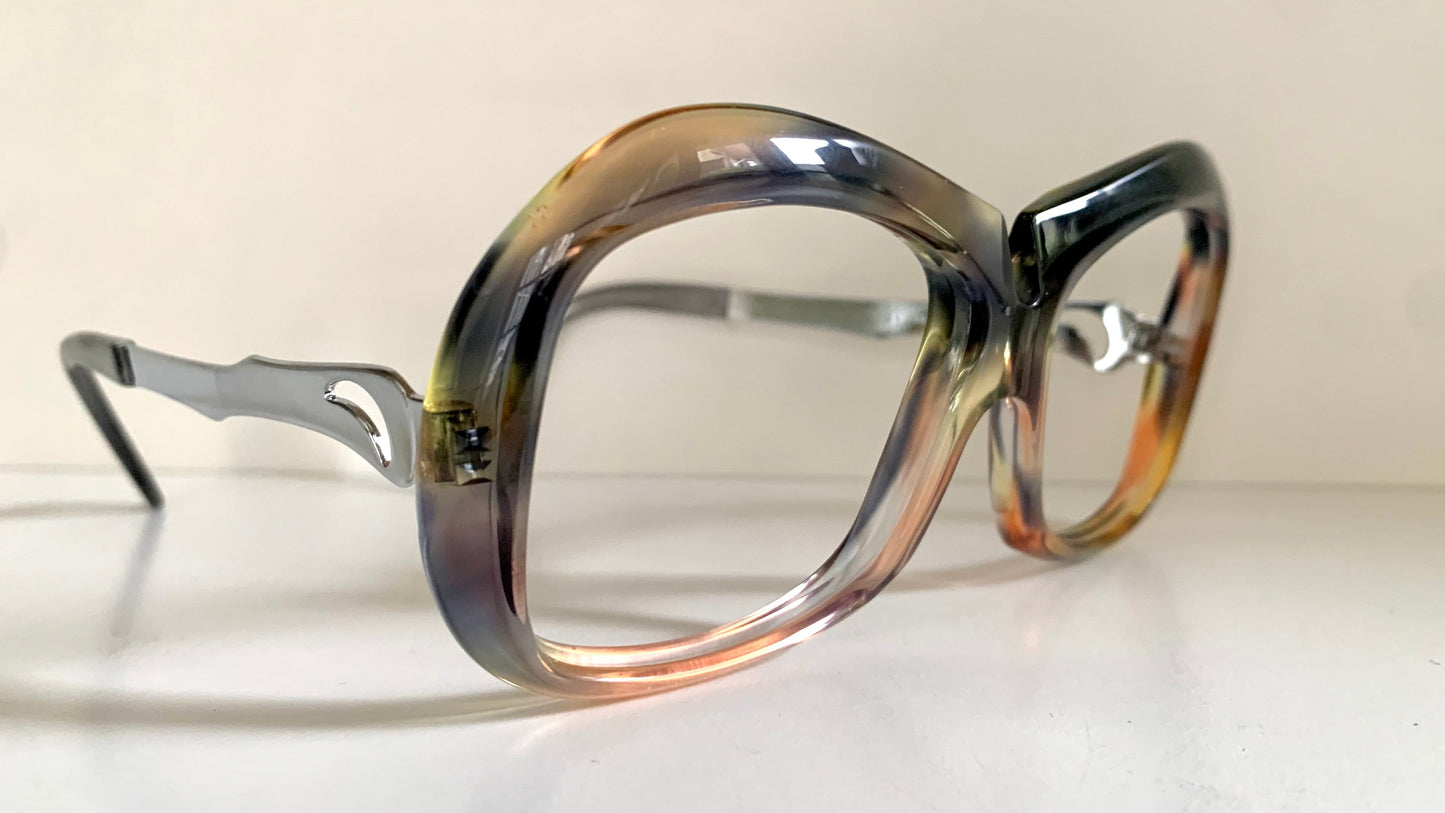 Luxottica vintage frame - 70s NOS original glasses - Small/narrow faces