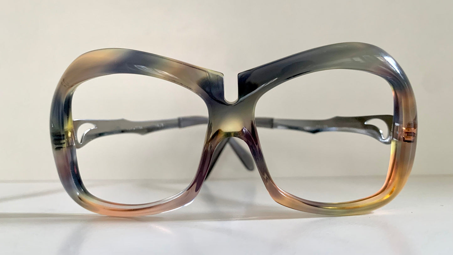 Luxottica vintage frame - 70s NOS original glasses - Small/narrow faces