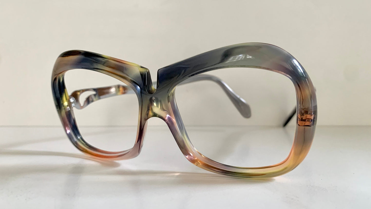Luxottica vintage frame - 70s NOS original glasses - Small/narrow faces