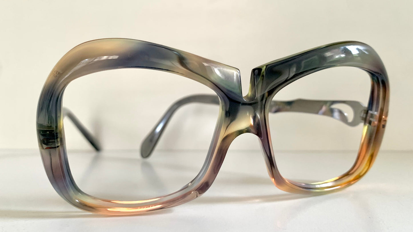 Luxottica vintage frame - 70s NOS original glasses - Small/narrow faces