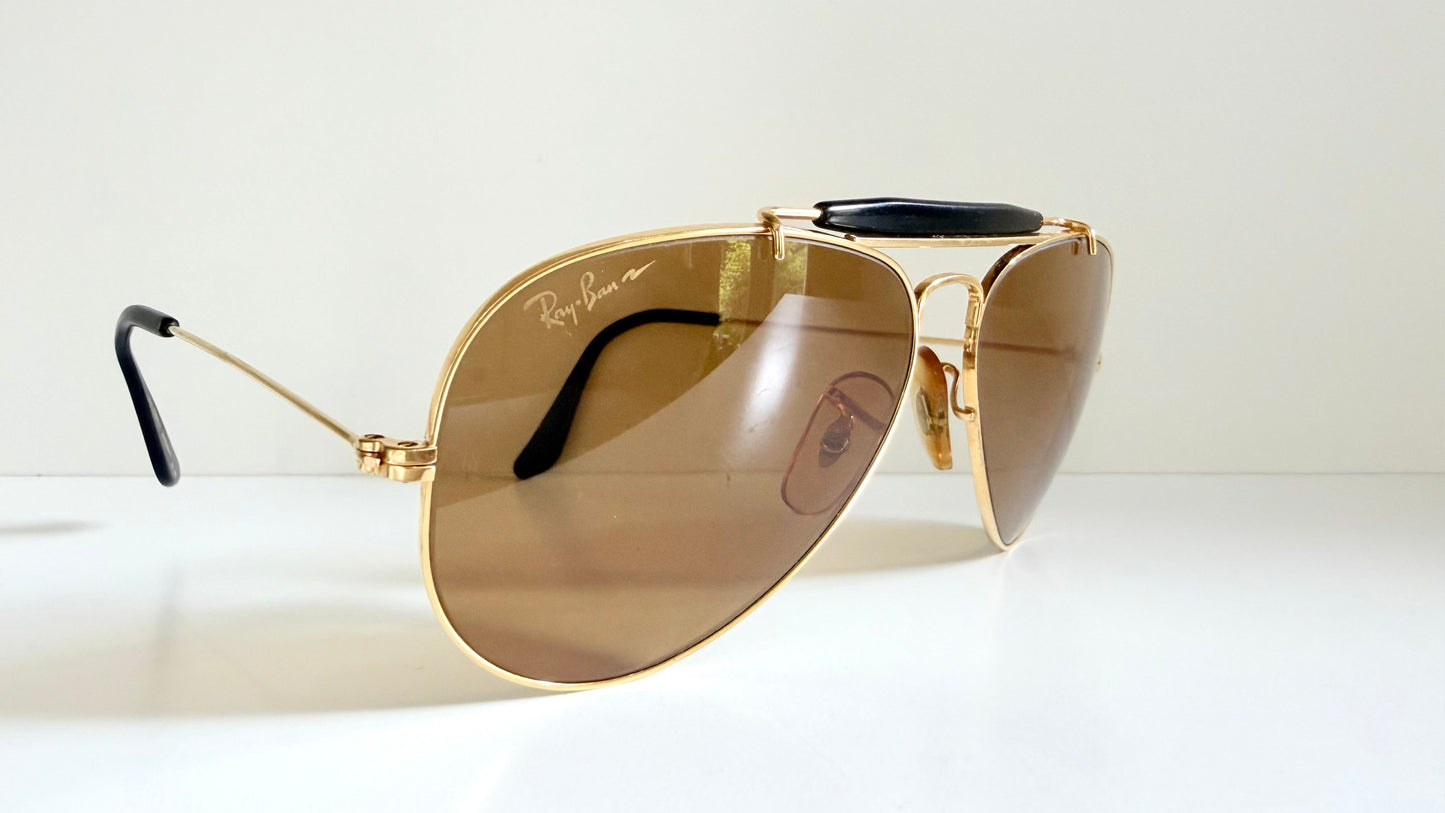 Vintage Ray-Ban B&L USA Chromax Aviator Sunglasses: Outdoorsman 58mm W1663