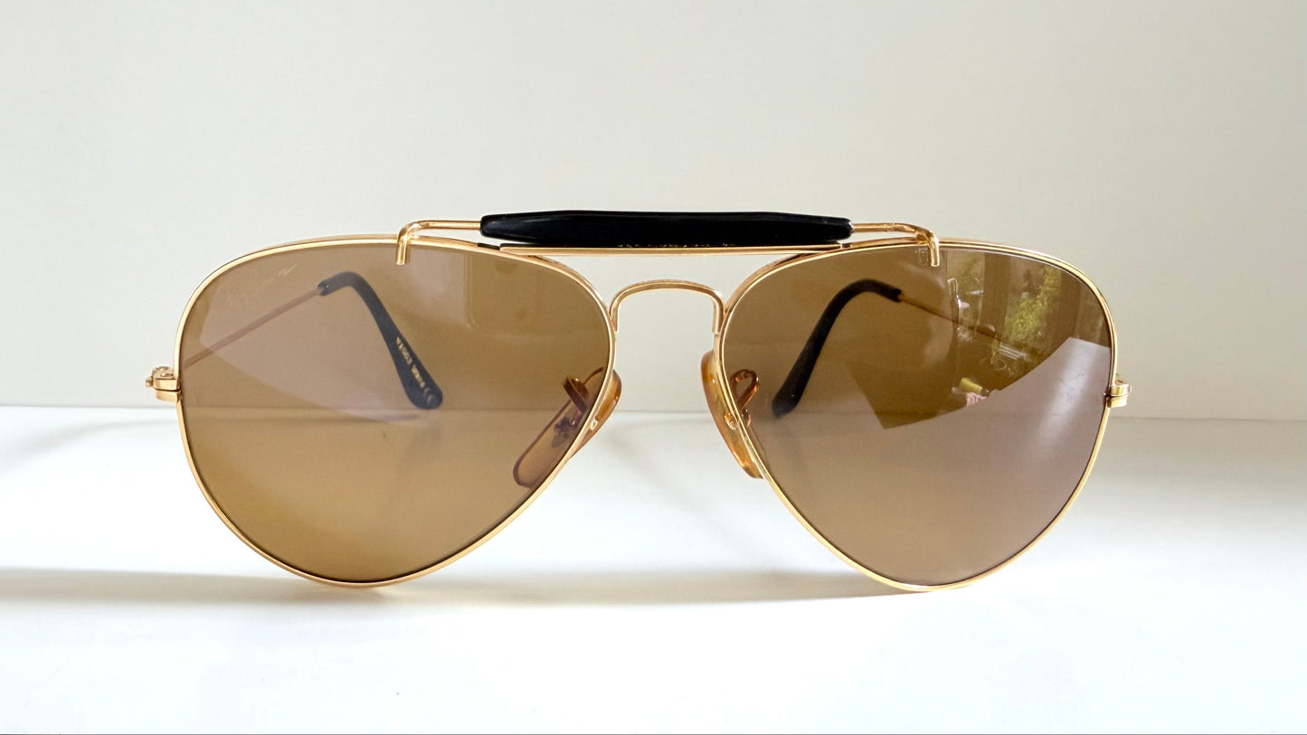 Vintage Ray-Ban B&L USA Chromax Aviator Sunglasses: Outdoorsman 58mm W1663