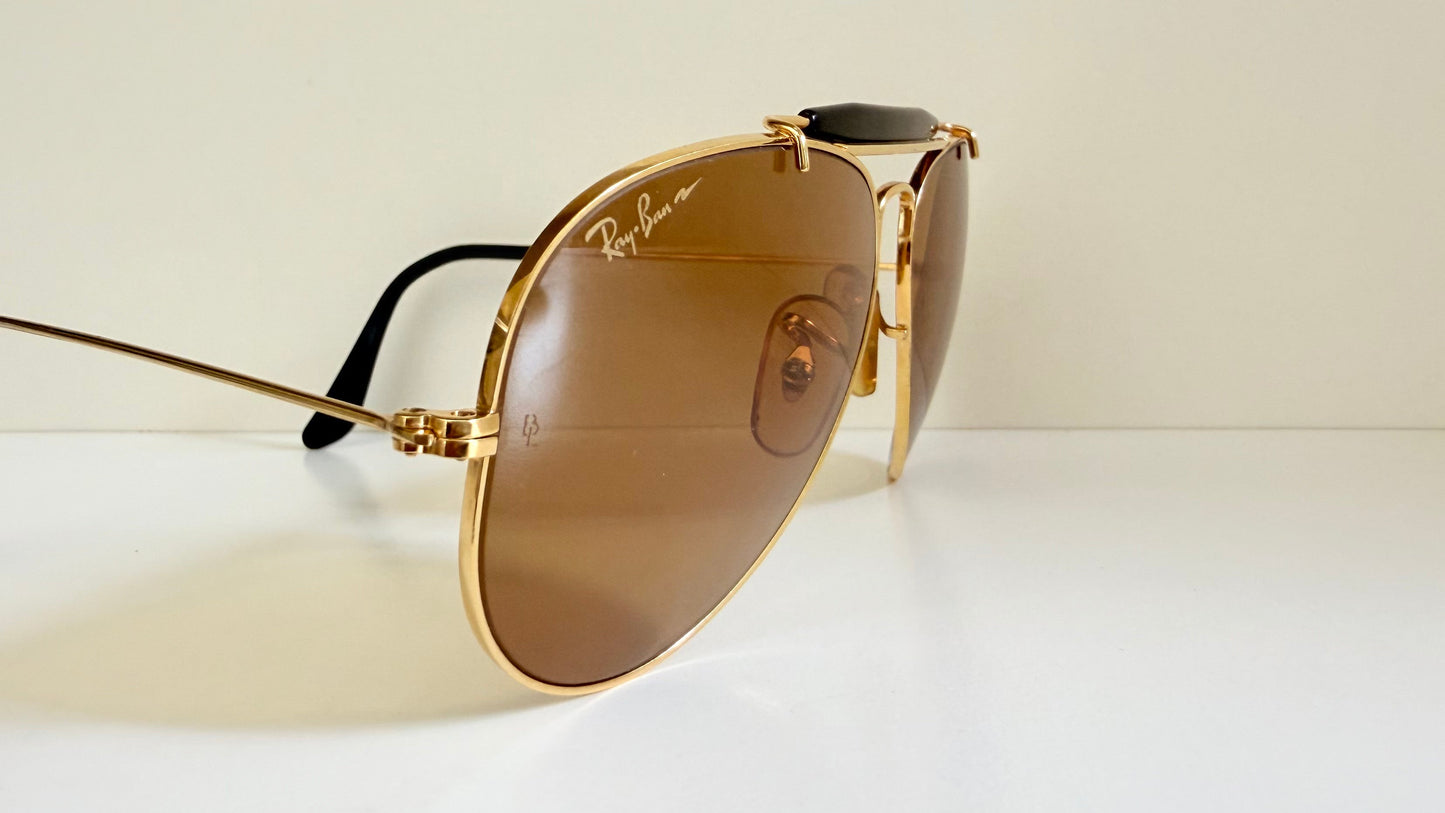 Vintage Ray-Ban B&L USA Chromax Aviator Sunglasses: Outdoorsman 58mm W1663