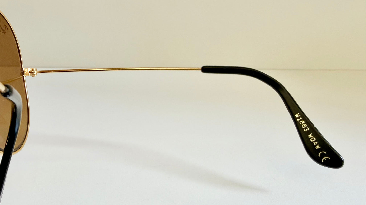 Vintage Ray-Ban B&L USA Chromax Aviator Sunglasses: Outdoorsman 58mm W1663
