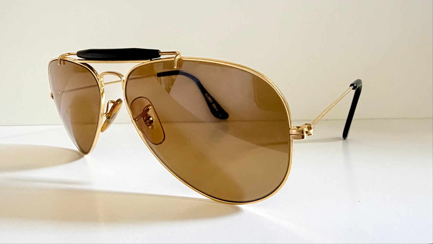 Vintage Ray-Ban B&L USA Chromax Aviator Sunglasses: Outdoorsman 58mm W1663