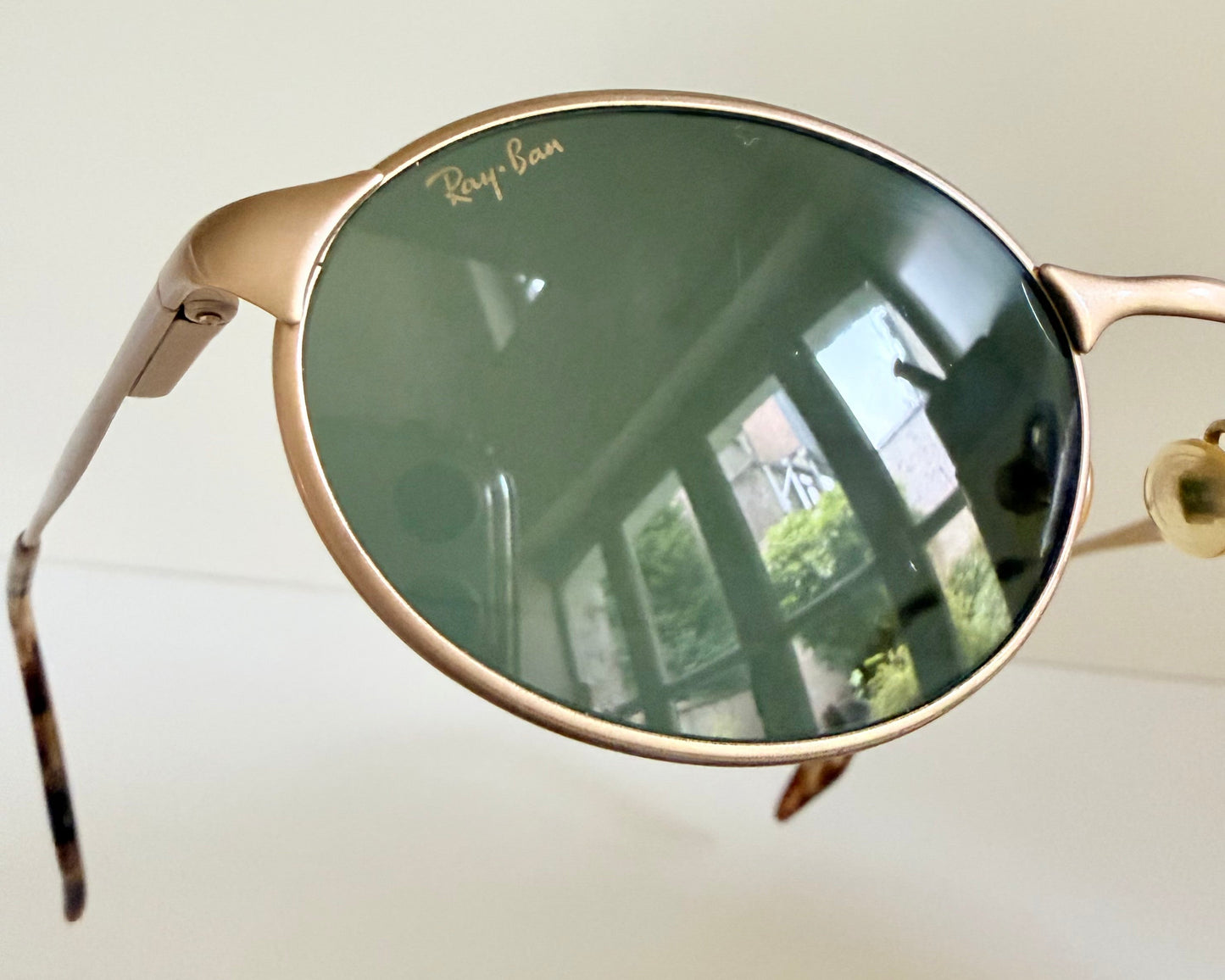 Ray Ban B&L USA vintage sunglasses - W2840 Highstreet matte gold oval frames