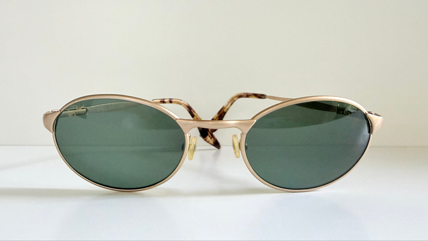 Ray Ban B&L USA vintage sunglasses - W2840 Highstreet matte gold oval frames