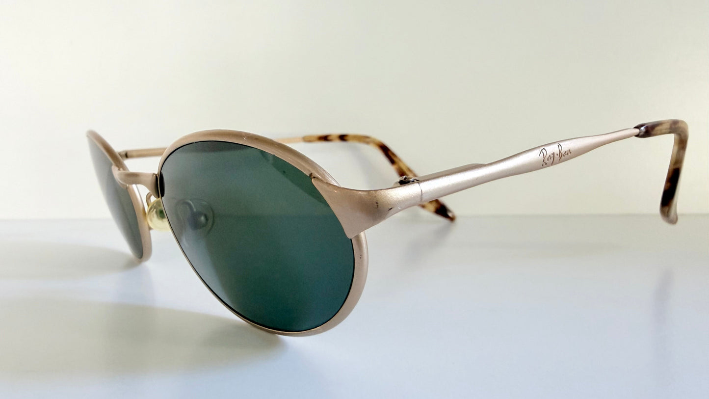 Ray Ban B&L USA vintage sunglasses - W2840 Highstreet matte gold oval frames