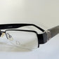 Christian Dior vintage 00s glasses - silver and black Y2K rectangular frames
