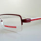 Prada vintage 00s eyeglasses - Y2K rimless white and red frames