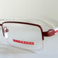 Prada vintage 00s eyeglasses - Y2K rimless white and red frames