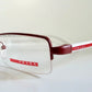 Prada vintage 00s eyeglasses - Y2K rimless white and red frames