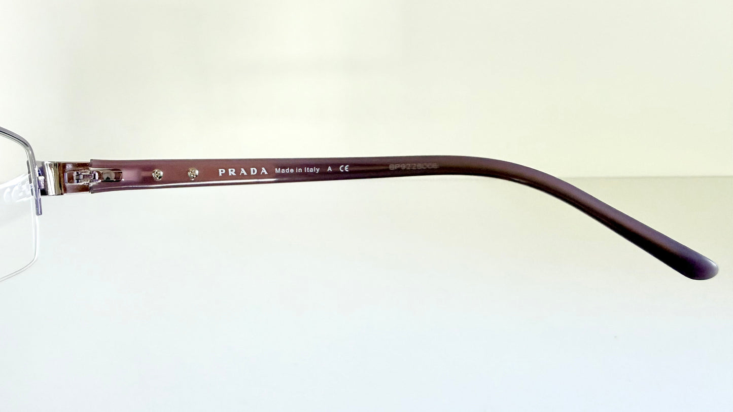 Prada vintage 00s eyeglasses - Y2K purple rimless frame with strass crystals