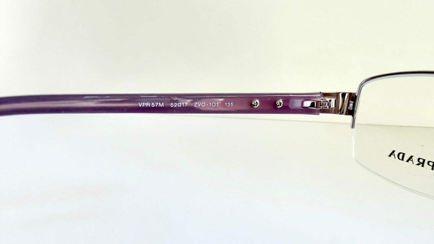 Prada vintage 00s eyeglasses - Y2K purple rimless frame with strass crystals