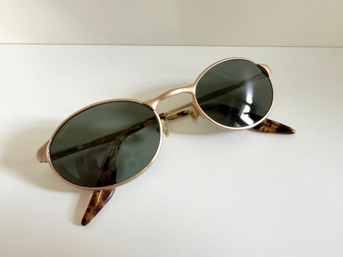Ray Ban B&L USA vintage sunglasses - W2840 Highstreet matte gold oval frames