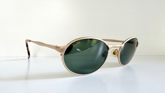 Ray Ban B&L USA vintage sunglasses - W2840 Highstreet matte gold oval frames