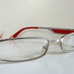 Vintage Emporio Armani 00s eyeglasses - Y2K silver and red frame
