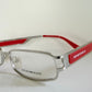 Vintage Emporio Armani 00s eyeglasses - Y2K silver and red frame