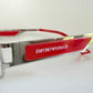 Vintage Emporio Armani 00s eyeglasses - Y2K silver and red frame