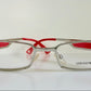 Vintage Emporio Armani 00s eyeglasses - Y2K silver and red frame