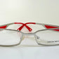 Vintage Emporio Armani 00s eyeglasses - Y2K silver and red frame