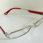 Vintage Emporio Armani 00s eyeglasses - Y2K silver and red frame