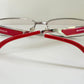 Vintage Emporio Armani 00s eyeglasses - Y2K silver and red frame