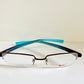 Vintage Nike 00s eyeglasses - Y2K rimless frame with black and blue temple